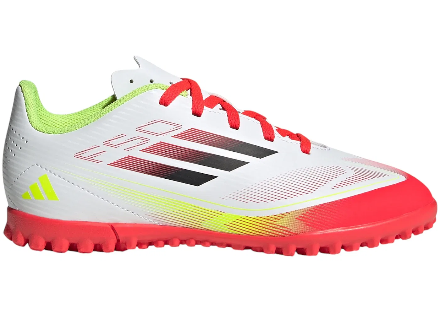 Детские бутсы с длинным рукавом Adidas F50 Club Turf, Cloud White Core Black Solar Yellow