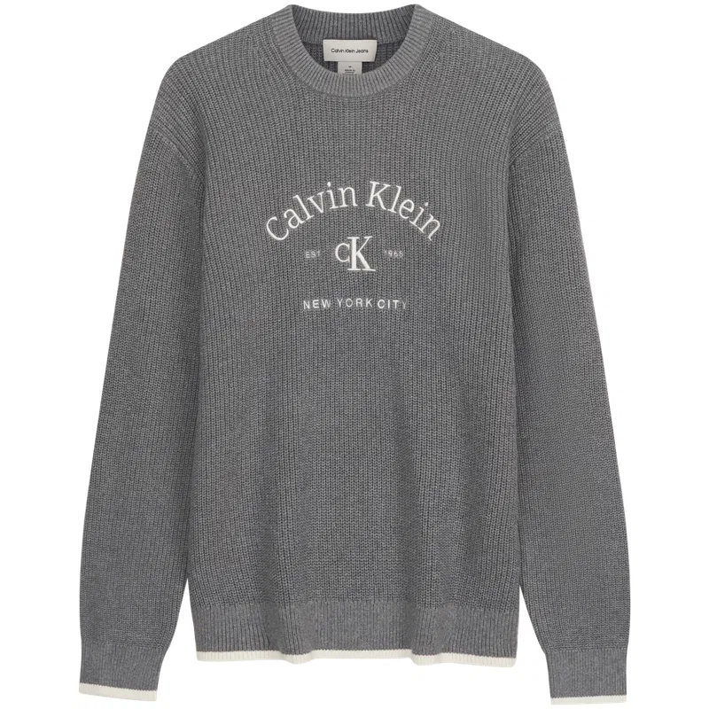 Свитер унисекс с круглым вырезом Calvin Klein, P7E-Hero Gray