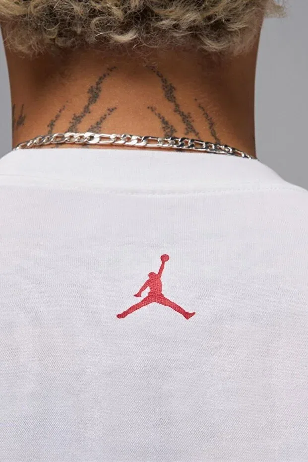 Женская футболка с принтом Jordan Mens Tee Graphic Printed Nike, White — фото 4
