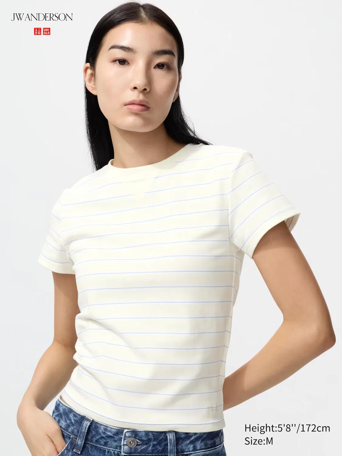 Футболка Uniqlo, в полоску, желтый