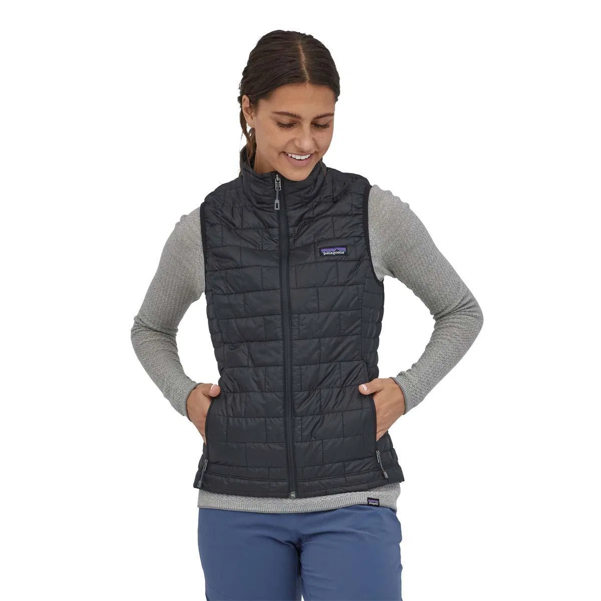 Жилет утепленный с принтом Nano Puff Patagonia, Black