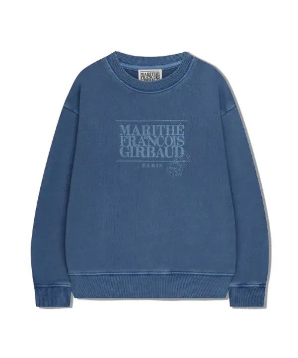 Свитшот детский с эффектом выцветания, MARITHÉ, stone blue — фото 2