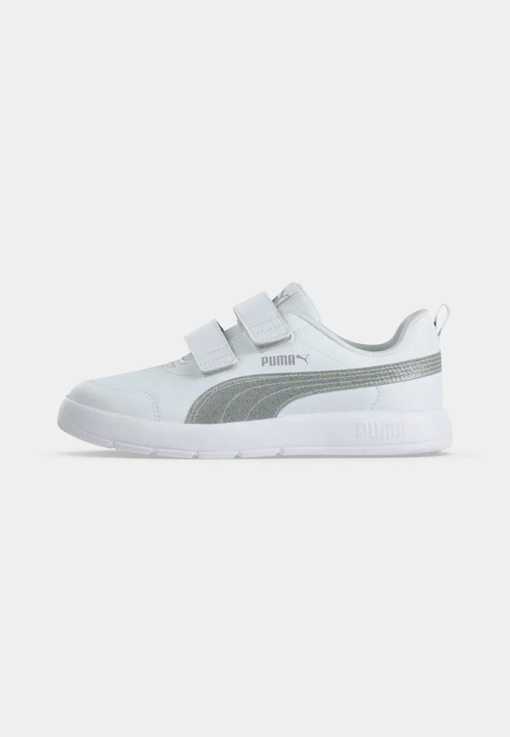Courtflex унисекс - тренировочные кроссовки Puma, White/Silver-Coloured — фото 2