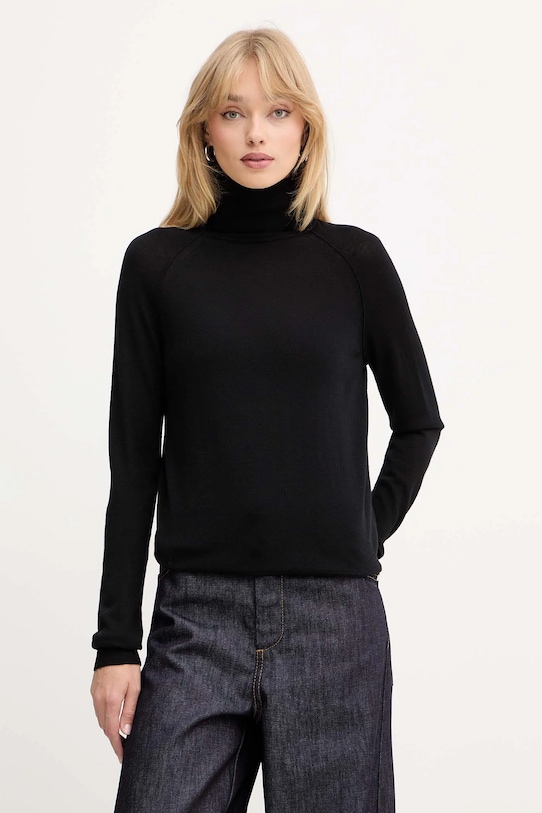 

Шерстяной свитер Boss, черный