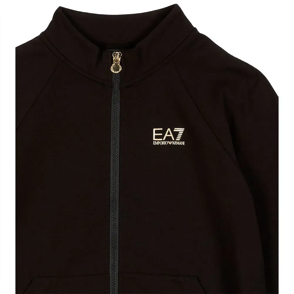 Свитшот на молнии Core ID Ea7 Emporio Armani, черный — фото 3