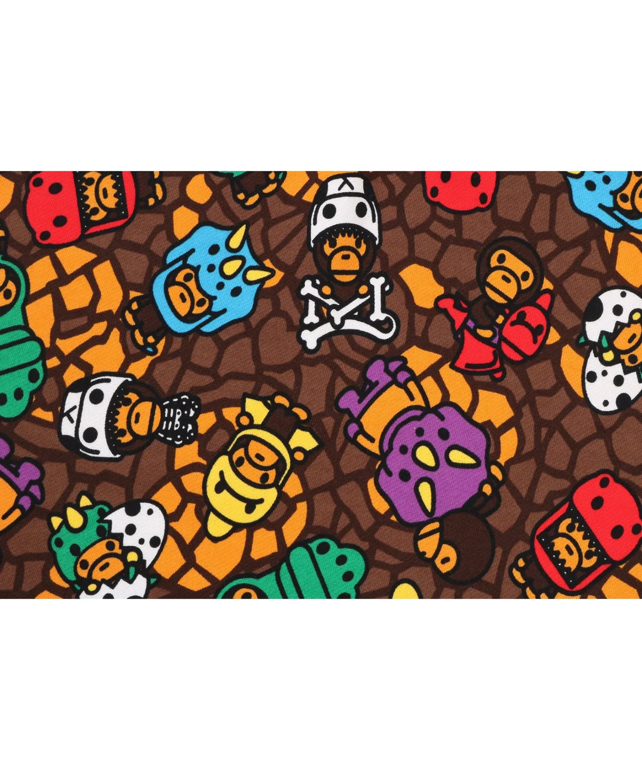 Детские шорты-саруэл из футера с принтом MILO MULTI DINOSAURS PATTERN A BATHING APE, Multi — фото 2