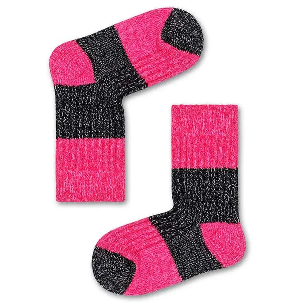 Носки Wool Blocked Rib Happy Socks, розовый