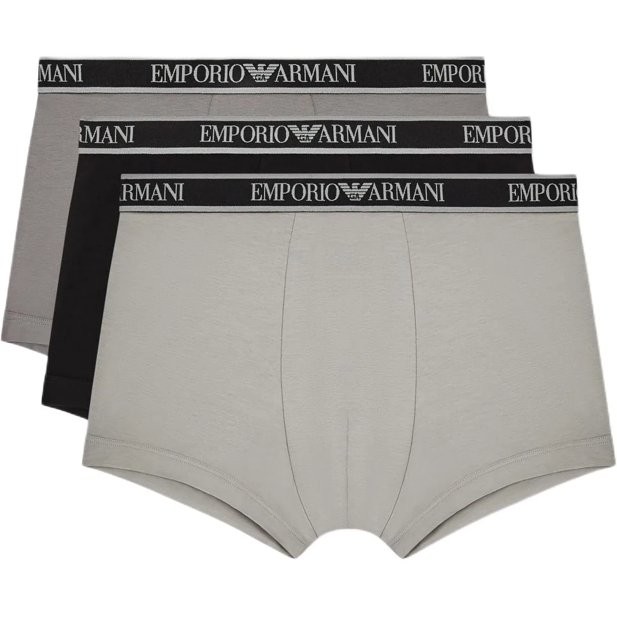 Мужские боксеры-бриджи набор из 3 штук EMPORIO ARMANI, 3 Pack (Gray+Black)