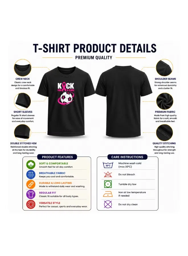 Футболка с принтом розовой ленты для мальчиков Printshop4Me, дизайн 1 — фото 4