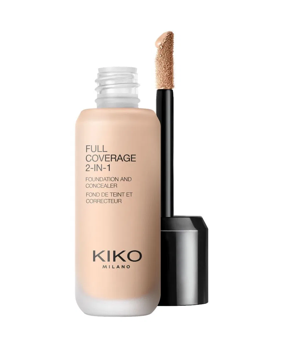 Тональный крем-консилер 2-в-1 Full Coverage с матово-сатиновым финишем KIKO Milano, N1