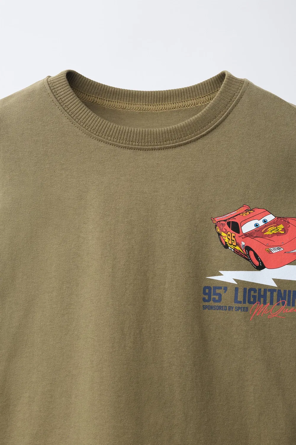 Футболка с принтом "Тачки: Молния Маккуин" DISNEY/PIXAR ZARA, Khaki — фото 3