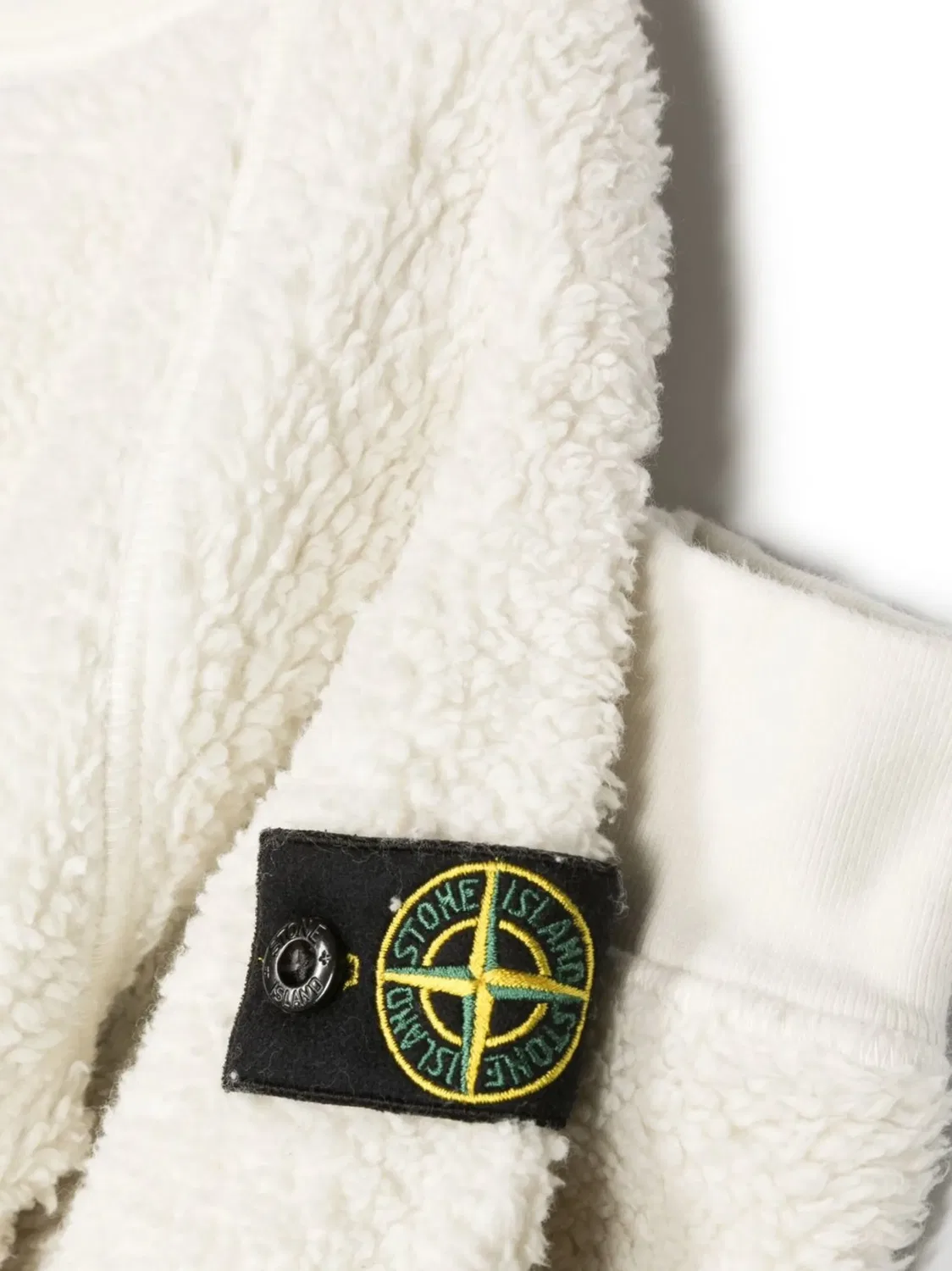 Флисовый свитшот с нашивкой Compass Stone Island, нейтральный — фото 2