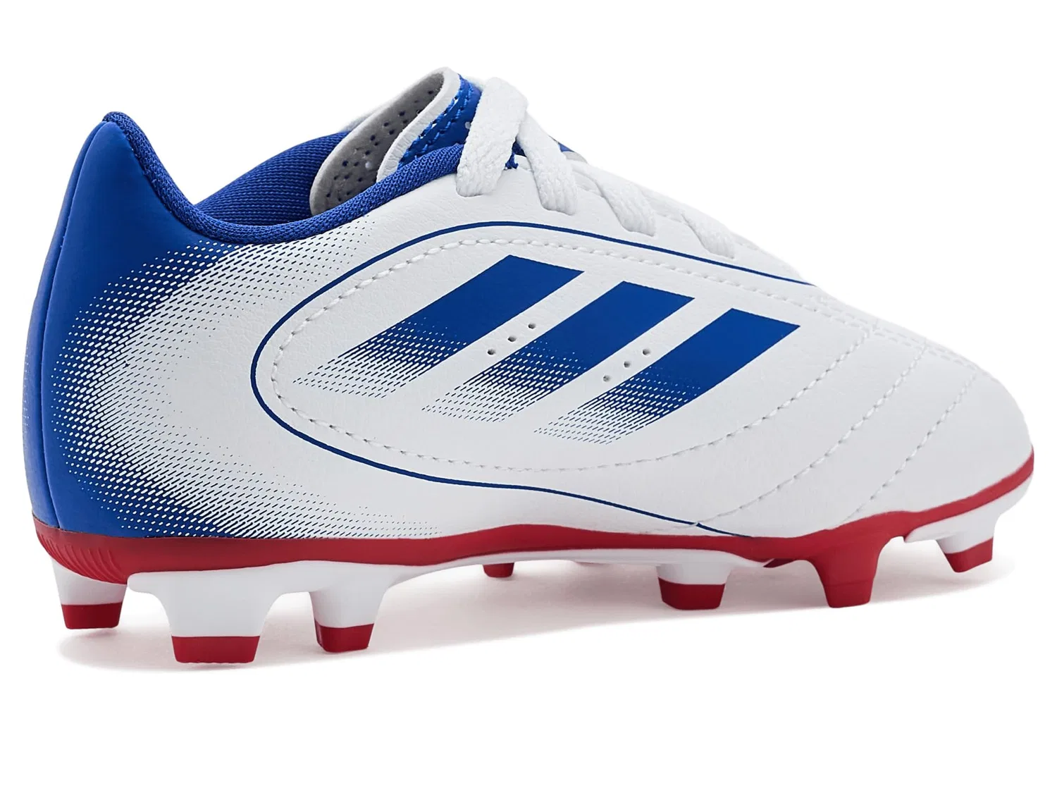Бутсы Goletto Ix Firm Ground/Multi Ground (для малышей, маленьких и больших детей) Adidas Kids, White/Team Royal Blue/Better Scarlet — фото 4
