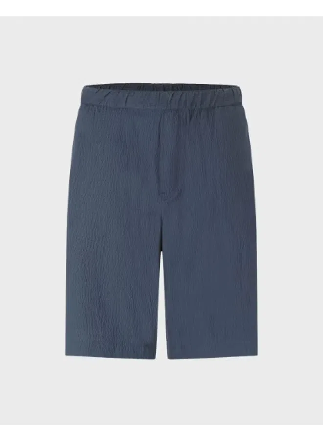 Шорты-бермуды хлопковые с текстурой, Zara, темно-синий