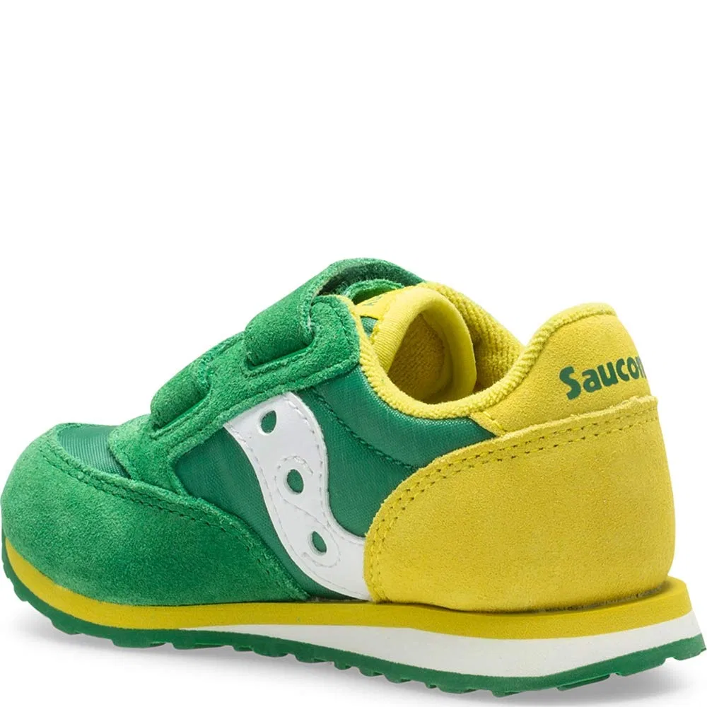 Детские кроссовки для мальчиков с липучкой Jazz Hl Saucony, Green Yellow — фото 3