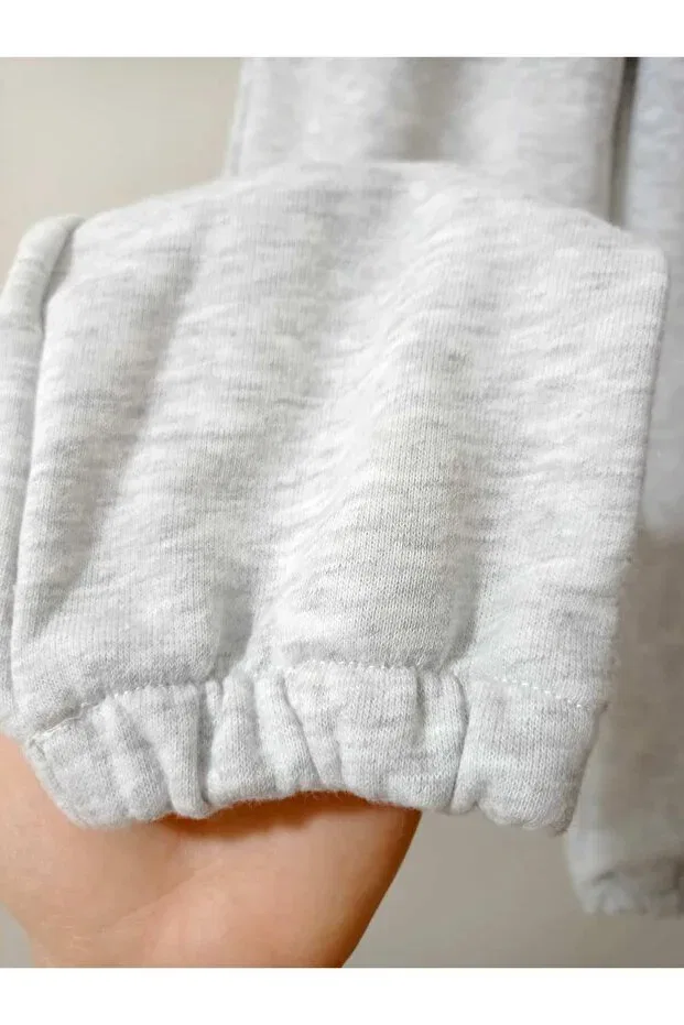 Детские спортивные штаны для девочек хлопковые Krm Kerem Bebe, Gray — фото 3