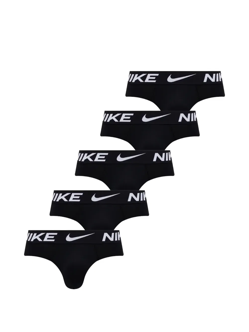 Комплект из пяти трусов с логотипом на поясе Nike, черный