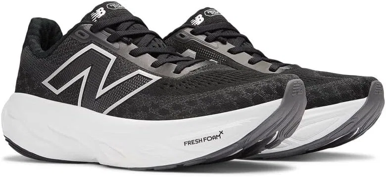 Детские беговые кроссовки для девочек Fresh Foam X 1080 V14 New Balance, Black/Magnet/Silver Metallic — фото 4