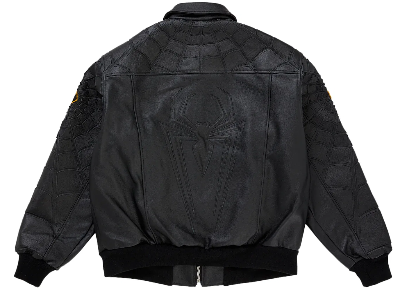 Мужская кожаная куртка-косуха с принтом Spider-Man Supreme Vanson Leathers, Black — фото 3
