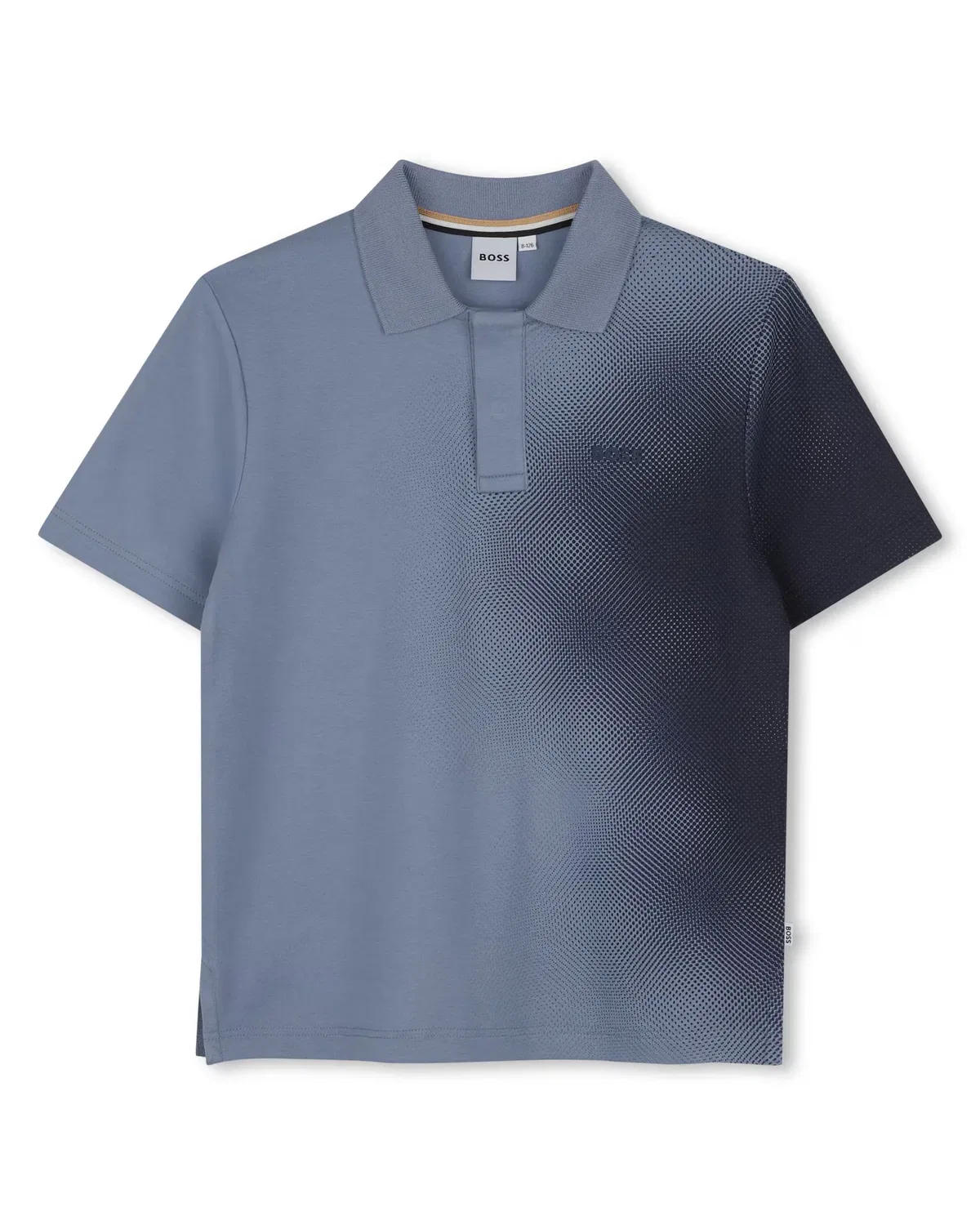 Детское поло для мальчиков с градиентом BOSS Kidswear, Azul