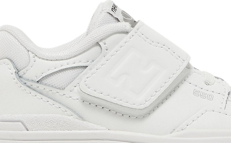 Кроссовки New Balance 550 Bungee Lace Toddler 'Triple White', белый — фото 3