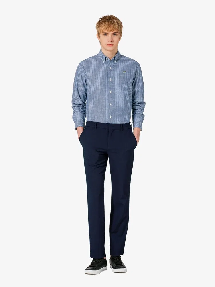 Брюки-слим LACOSTE Easy, Navy — фото 4