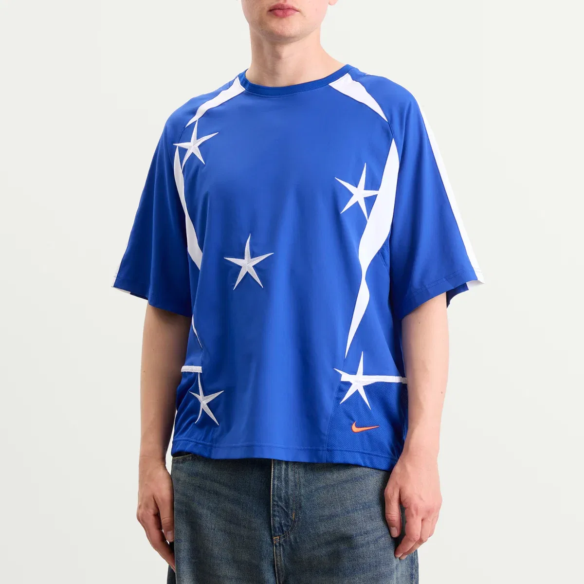 Футболка с длинным рукавом Ymh Football Jersey Nike, Old Royal White & Safety Orange — фото 2