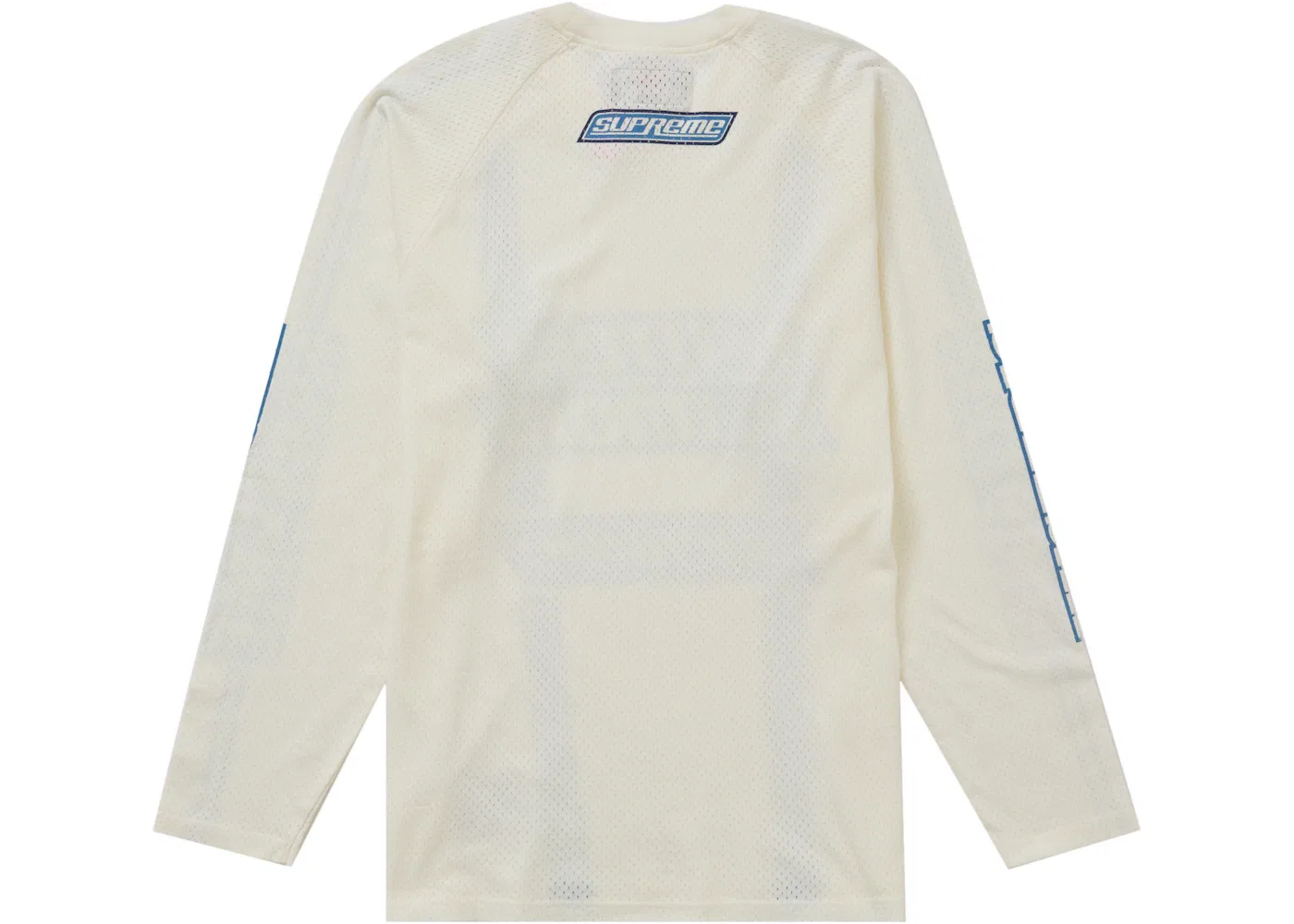 Мужской топ с длинным рукавом из сетки Hysteric Glamour Mesh L/S Supreme, белый — фото 2