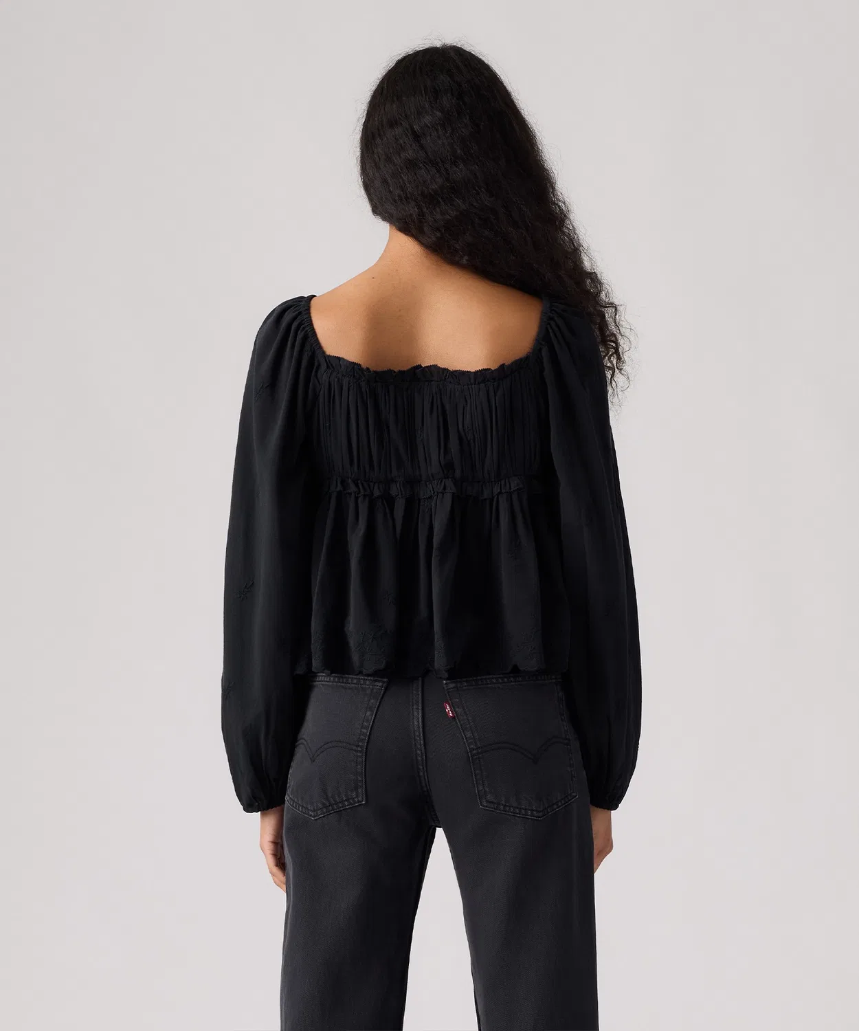 Женская блузка с длинным рукавомBOHO Levi's, Черный — фото 2
