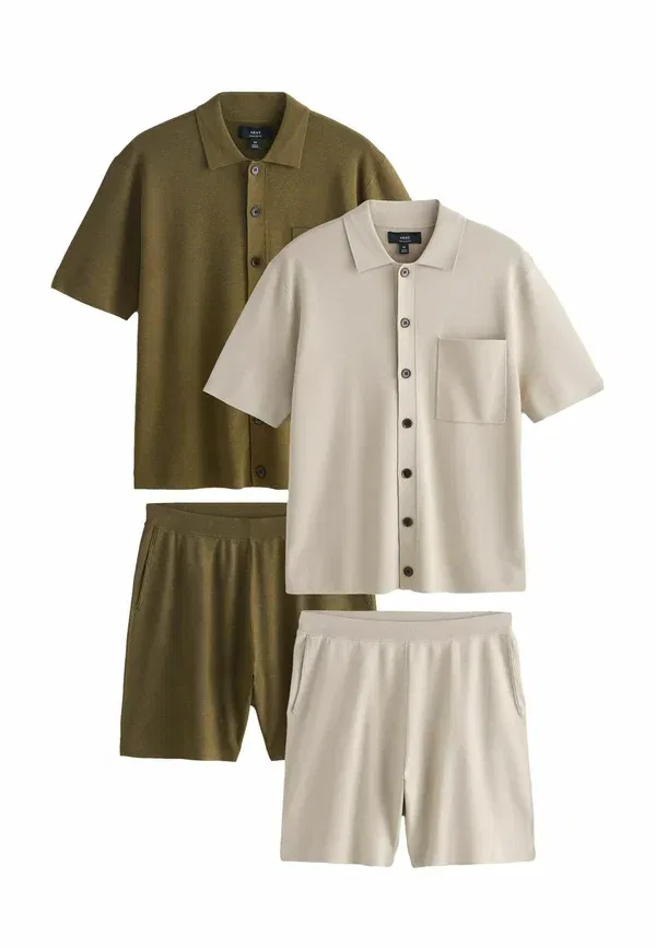 Брюки Regular Fit, комплект 2 шт., Next, Green Natural, зеленый