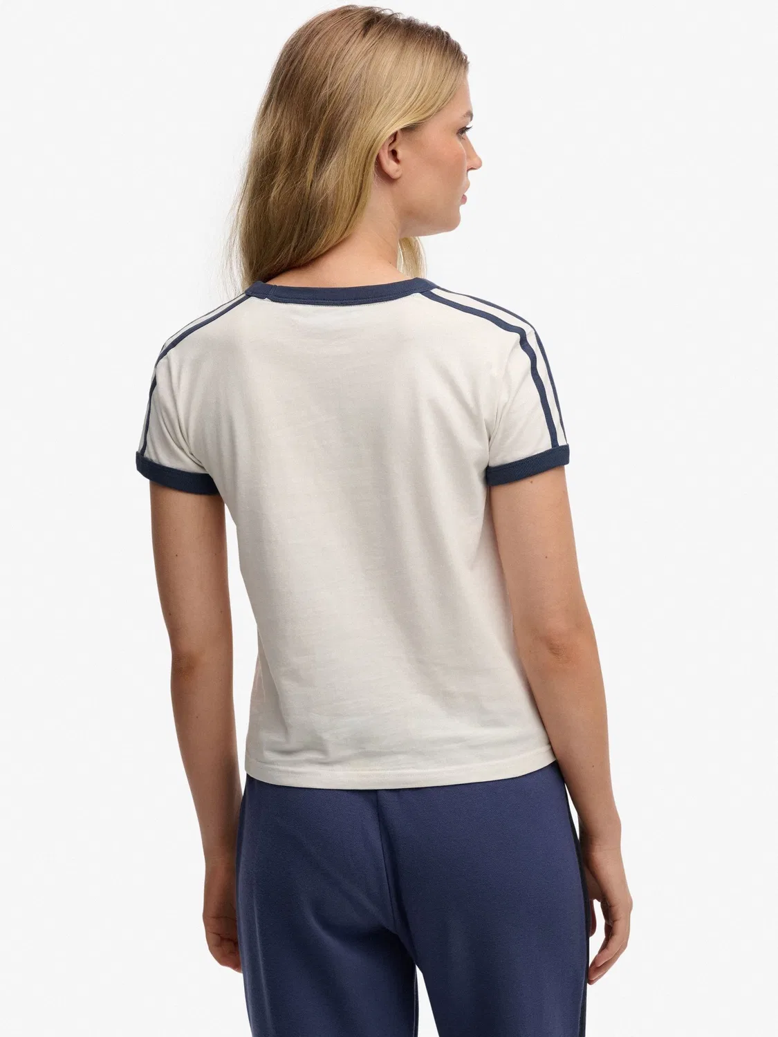 Футболка с принтом Athletic Essentials Ringer Superdry, белый — фото 3