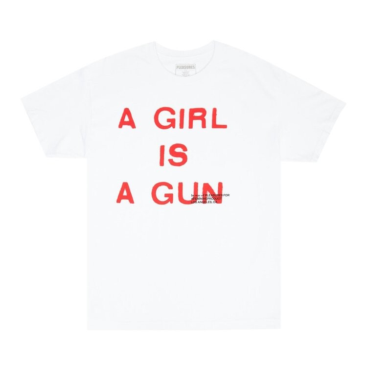 

Футболка Pleasures Girl Is A Gun T-Shirt 'White', белый