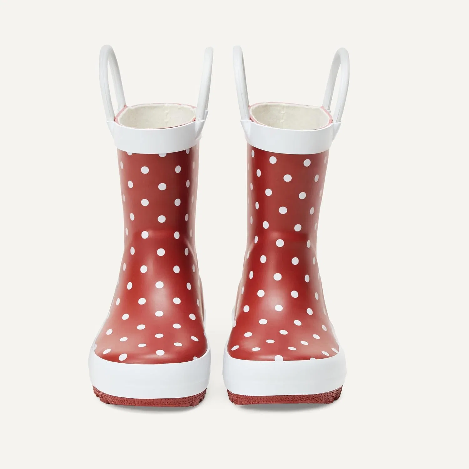 Детские резиновые сапоги для мальчиков и девочек Amazon Essentials x Sofia Grainge, Raspberry Big Red Dots — фото 4
