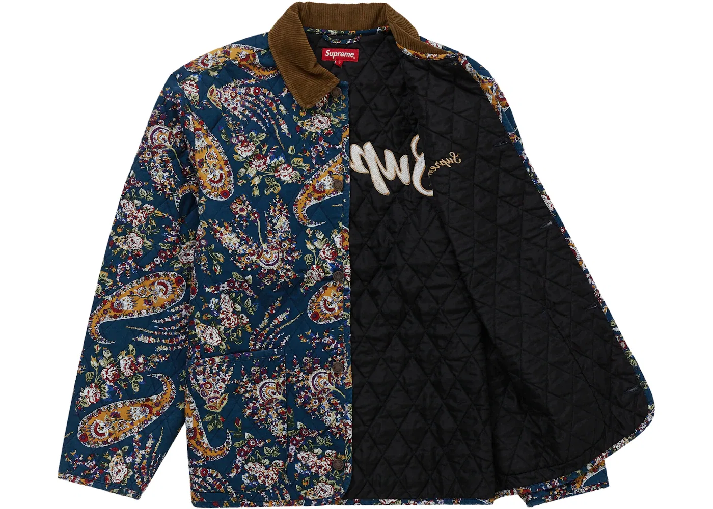 Мужская куртка с принтом Supreme, Navy Paisley — фото 2