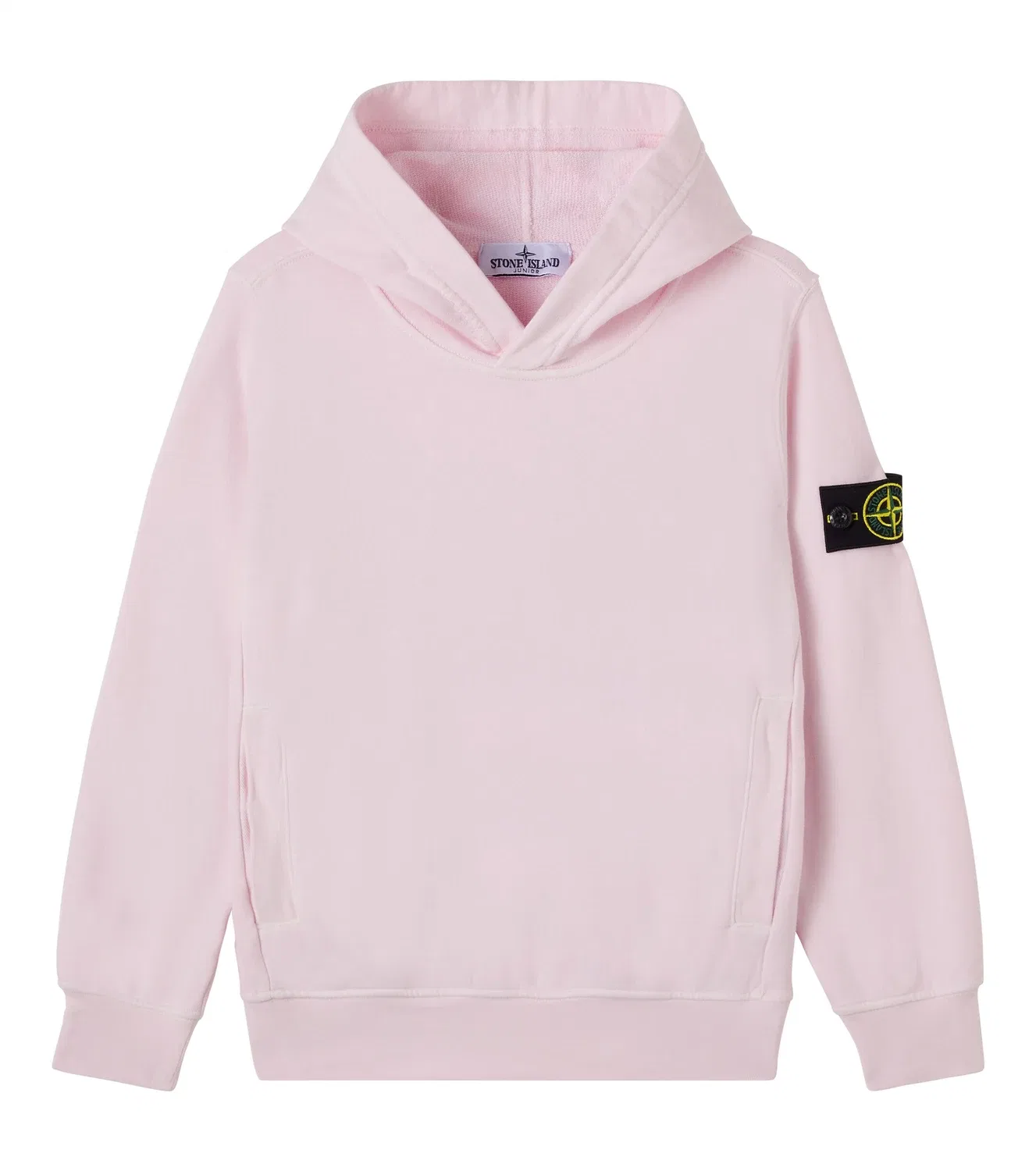 Худи хлопковое с капюшоном Stone Island Junior, розовый