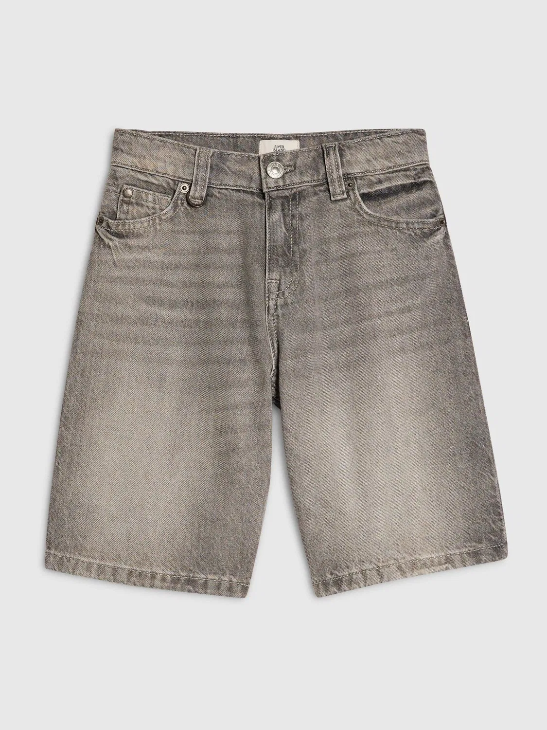 Шорты джинсовые River Island Grey, серые — фото 3