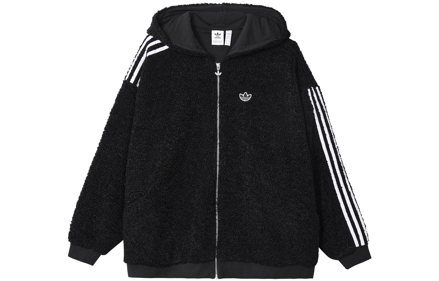 Куртка меховая Adidas Originals Sherpa Zipped, черный — фото 2