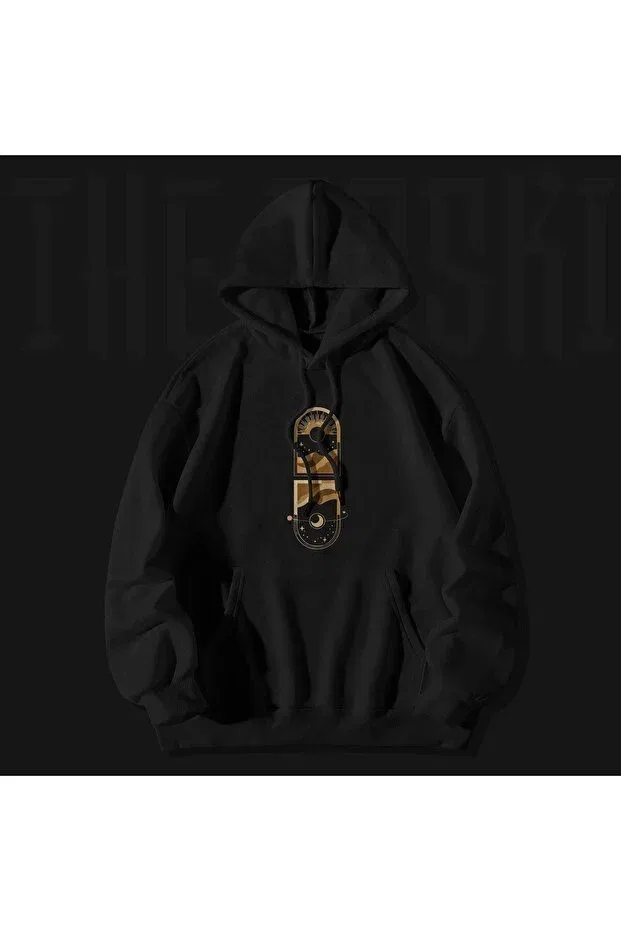 Детское худи для девочек с принтом Nouveau The Baski, Black