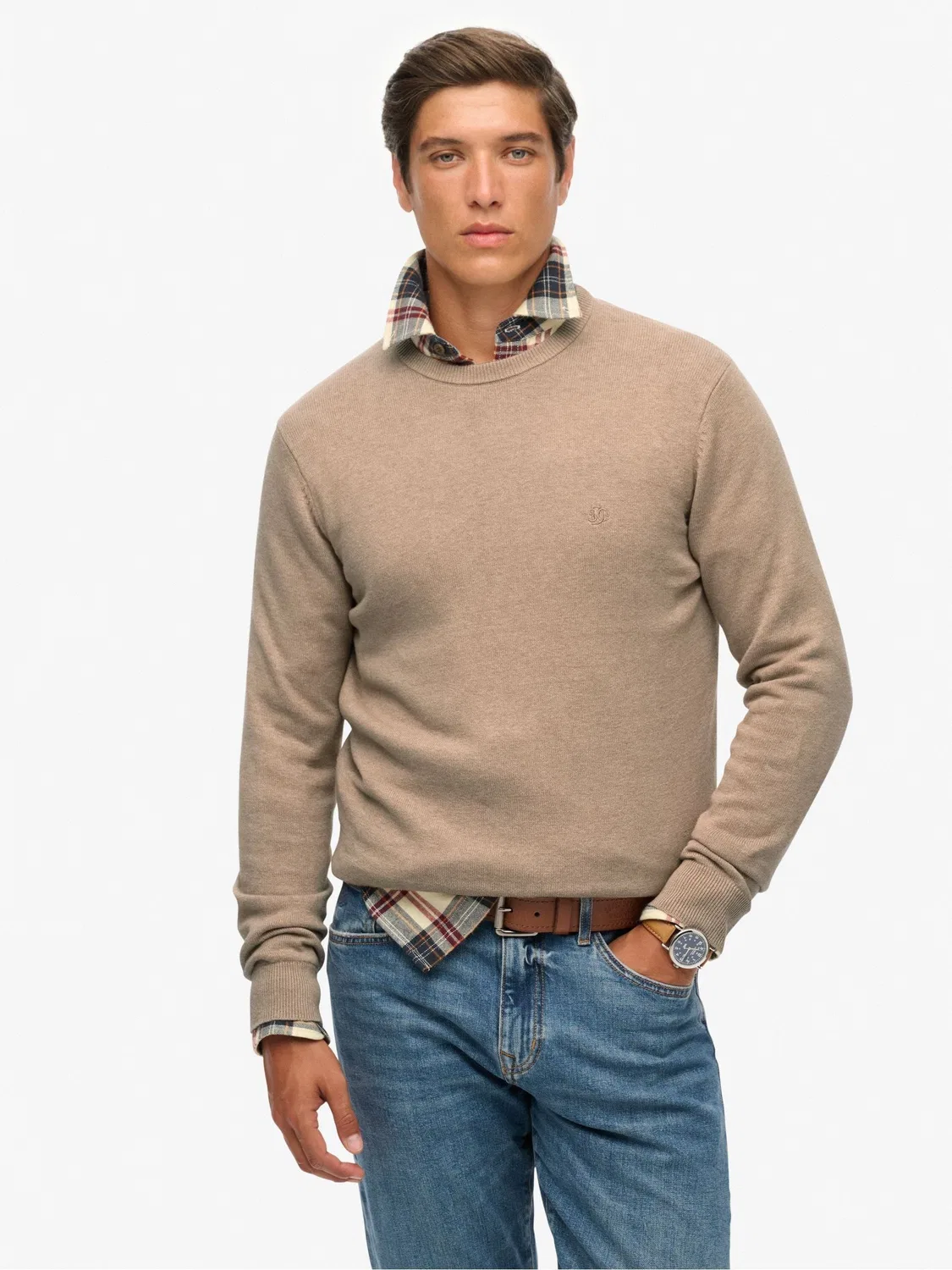 Джемпер хлопковый Essentials Cotton Nude Superdry