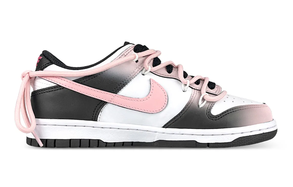 Детские кроссовки для скейтбординга с принтом Nike Dunk Low GS, Черный — фото 3