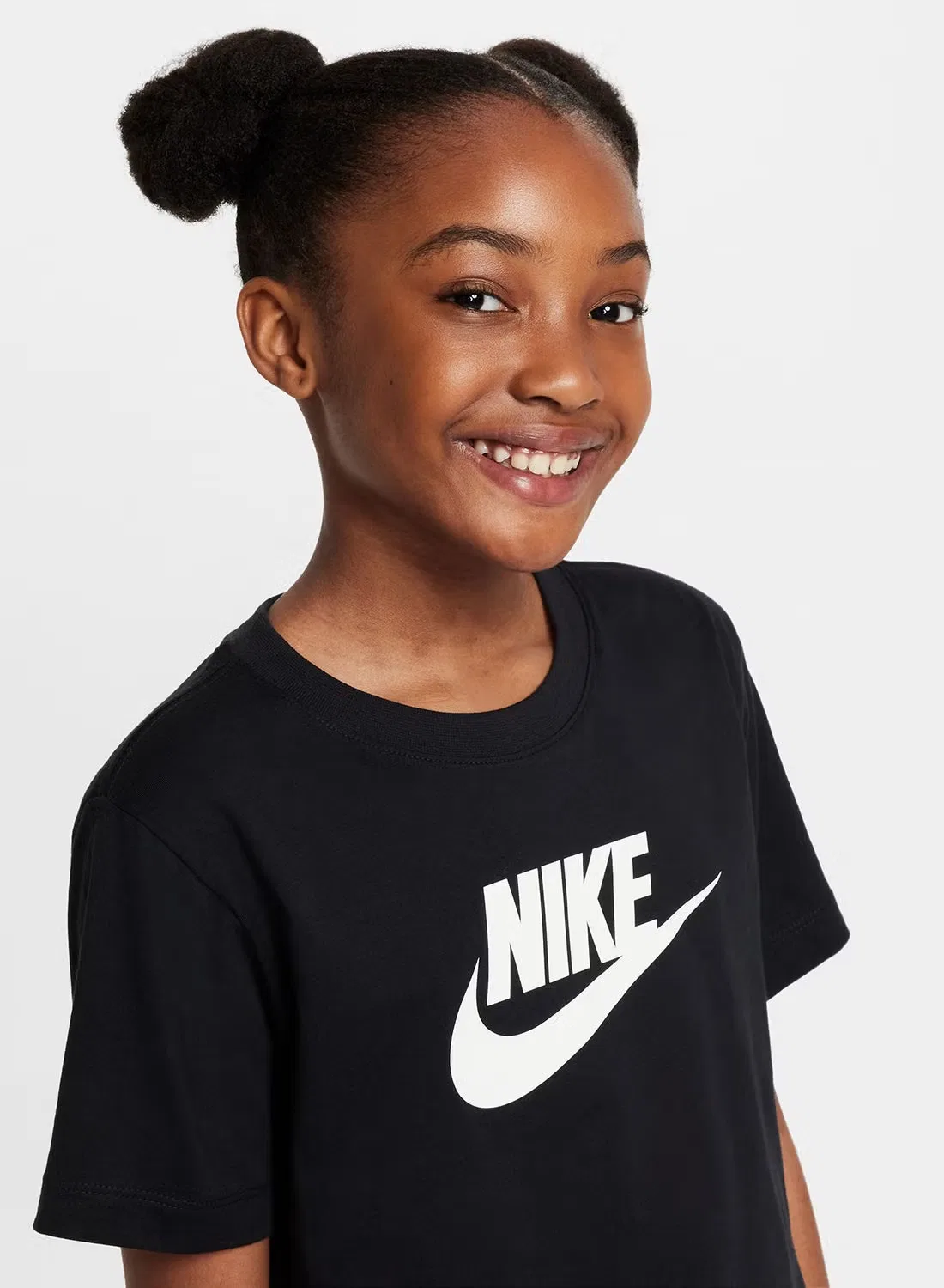 Футболка укороченная с принтом Futura Nike, черный — фото 3