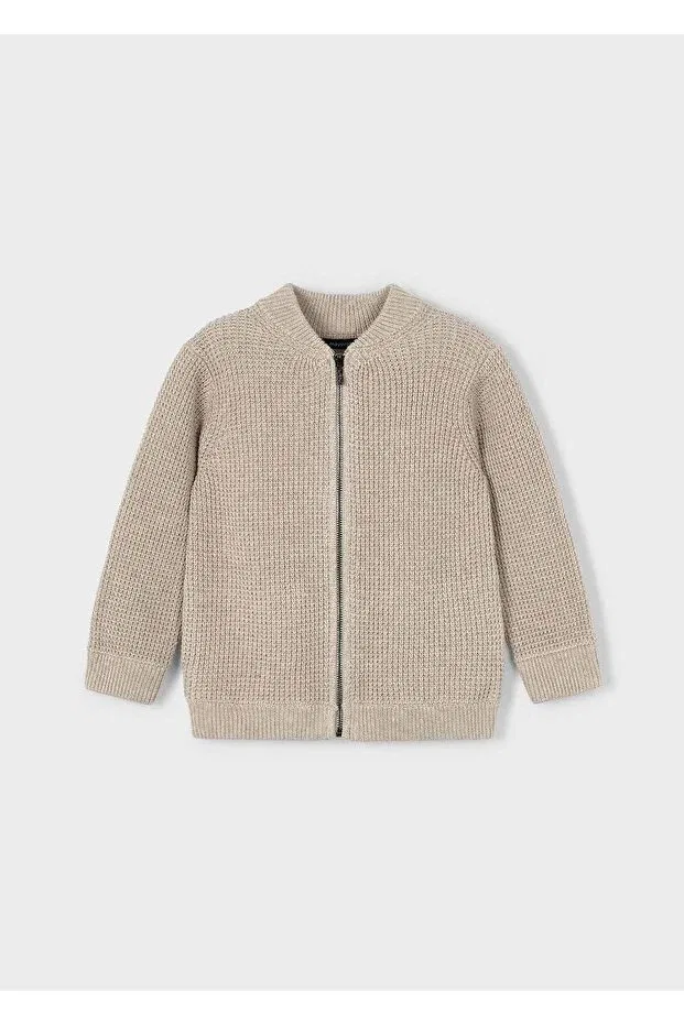 Детский кардиган на молнии для мальчиков хлопковый Mayoral, Beige