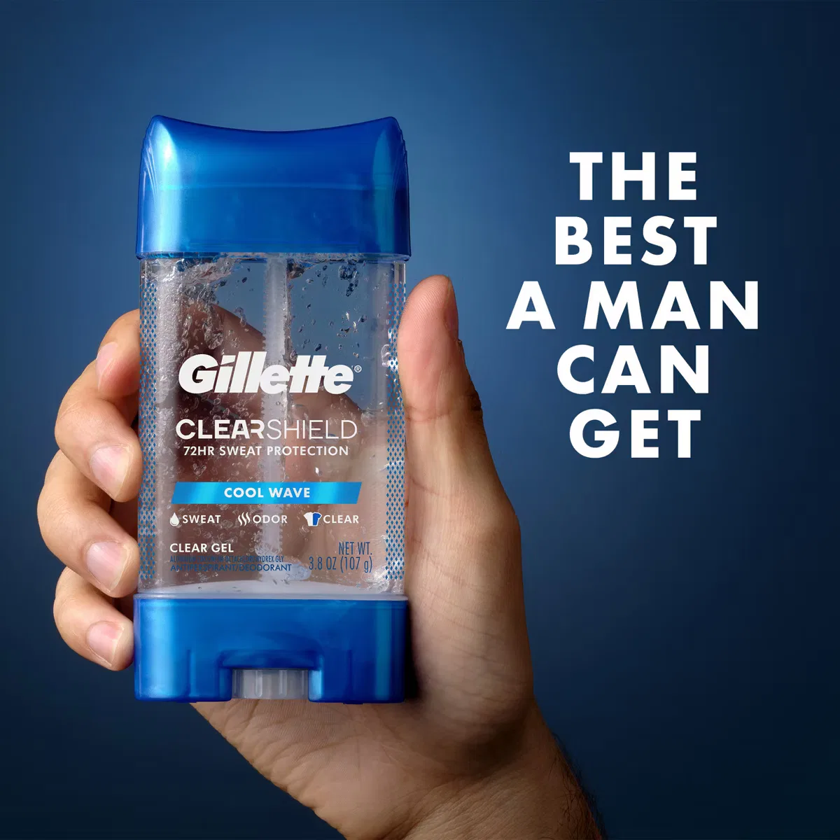 Гель-антиперспирант-дезодорант для мужчин 107 мл Cool Wave Gillette, Fresh — фото 2