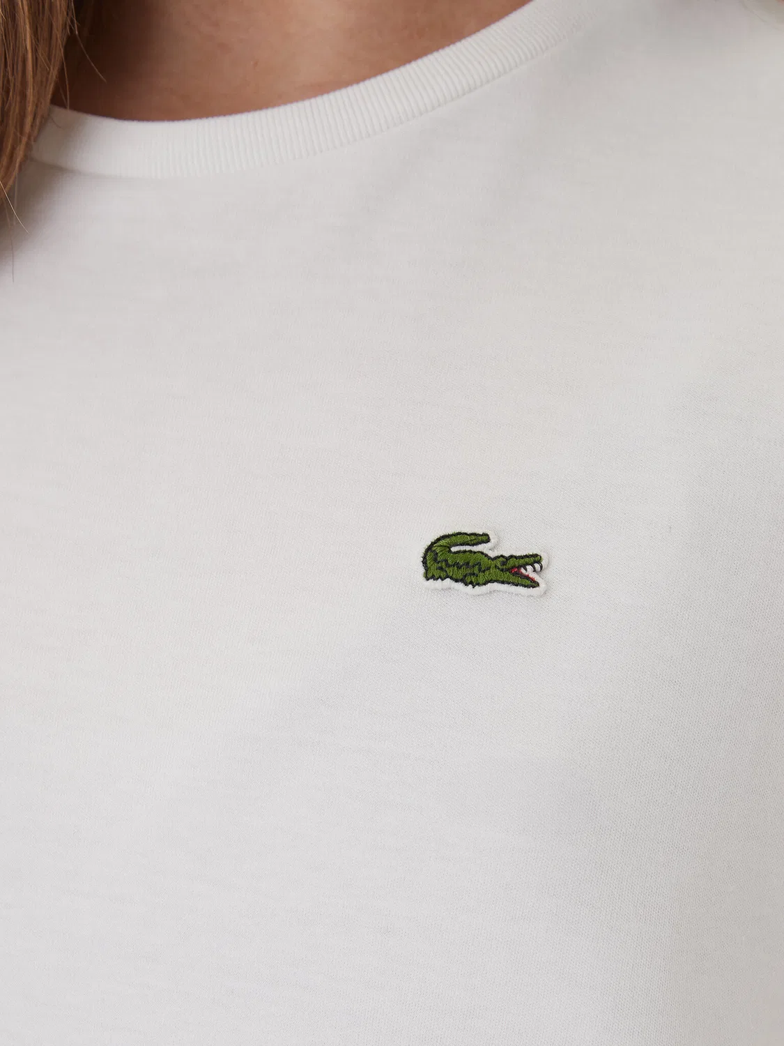 Женское повседневное платье цвета экрю свободного кроя Lacoste, кремовый — фото 4