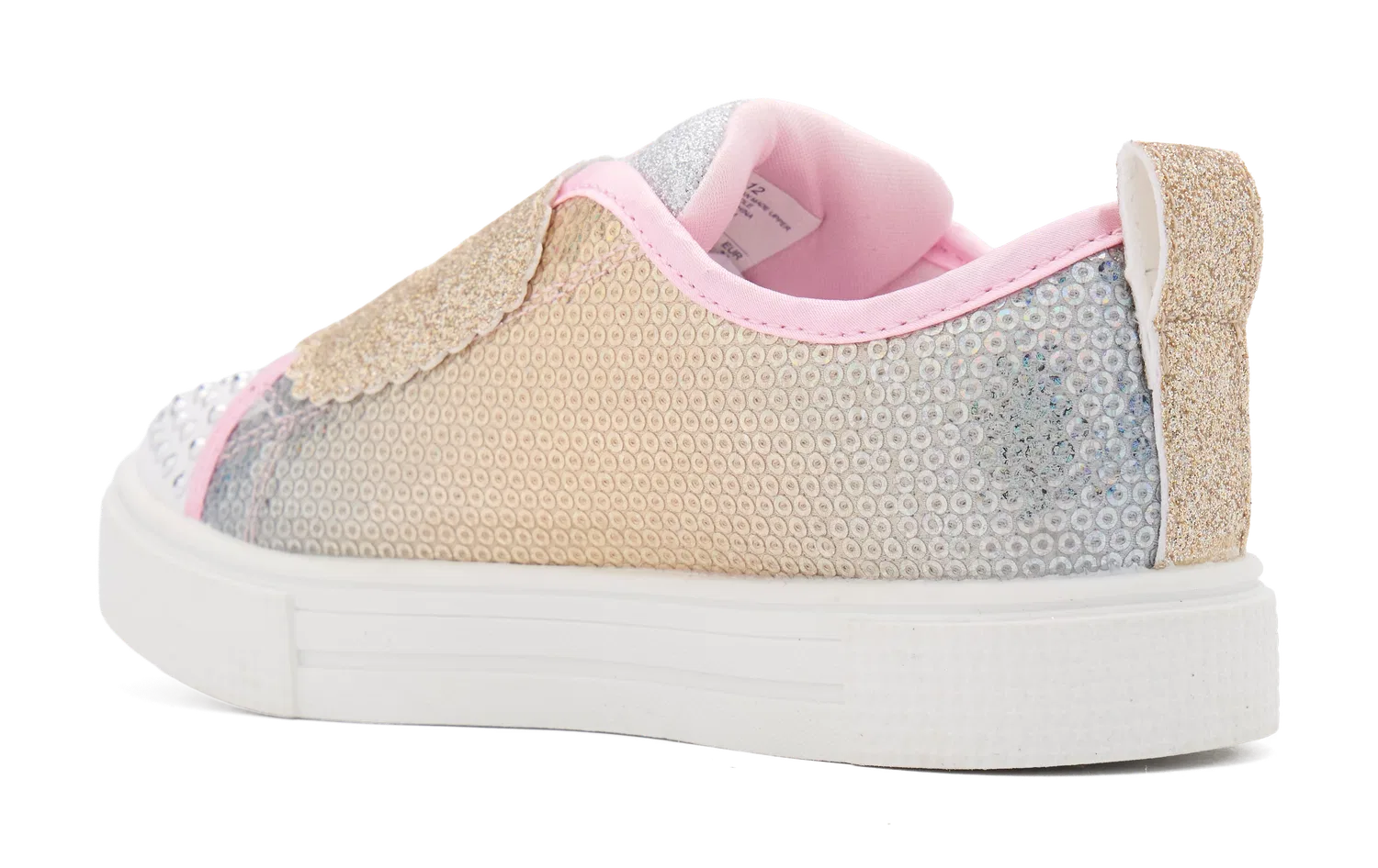 Детские кроссовки со светом Skechers, серебристый — фото 3