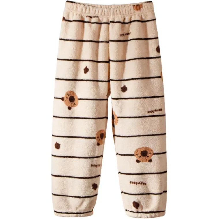 Детские термоштаны с принтом Cotton Gene, Stripes Bear