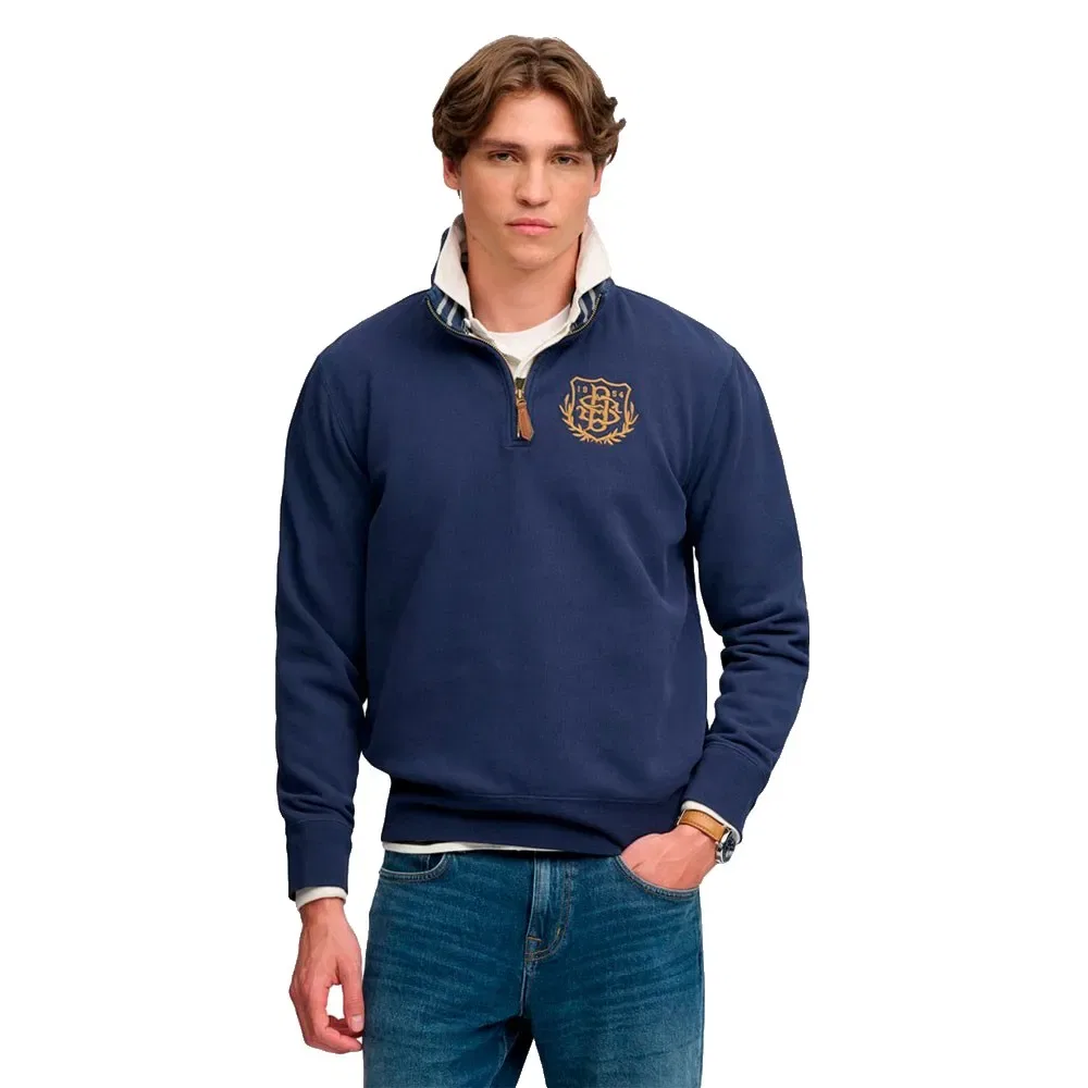 Мужской свитшот с полузастежкой Gothic Varsity Superdry, Blue
