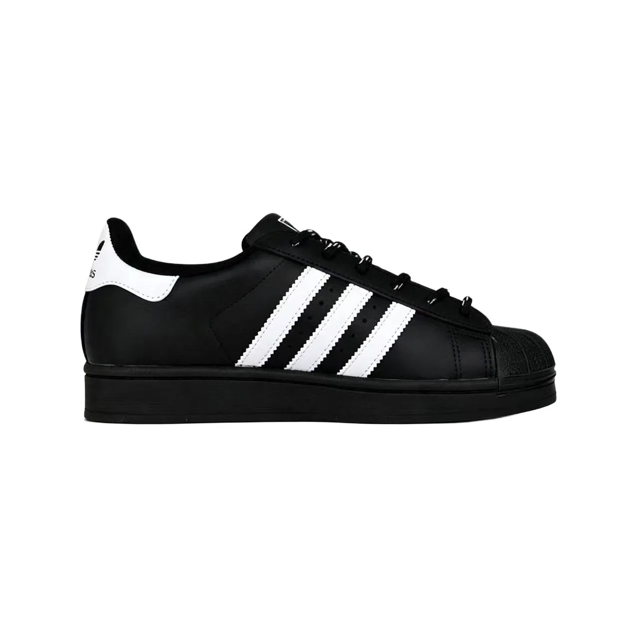Детские кроссовки для скейтбординга с мысом-ракушкой Adidas Originals Superstar 2, Black White — фото 3