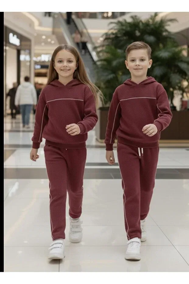 Детский комплект из флиса для девочек Calisa, Burgundy — фото 3