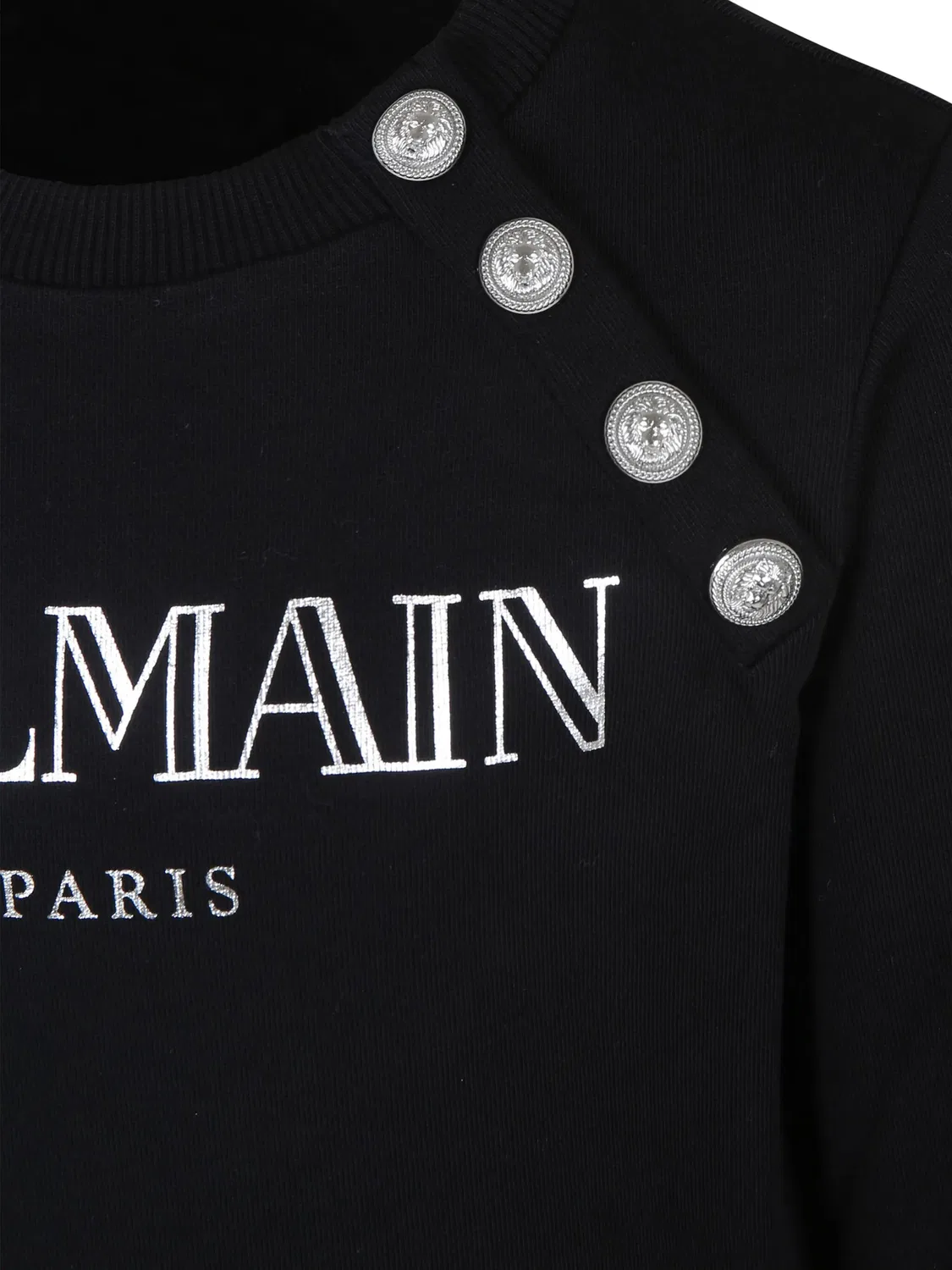 Толстовка с логотипом из органического хлопка Balmain, черный — фото 2
